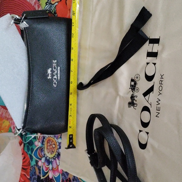 Coach black leather nwt crossbody - Picture 13 of 14